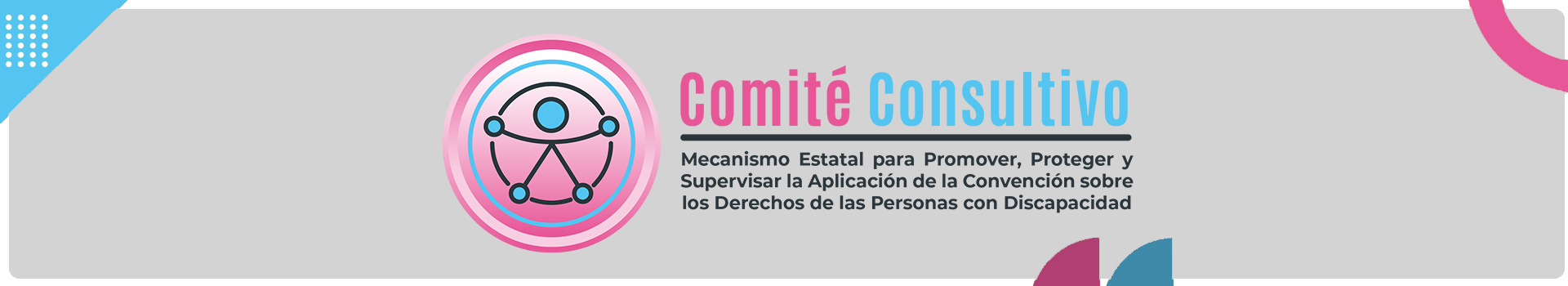 Banner principal del Comité Consultivo, mecanismo estatal para promover, proteger y supervisar la aplicación de la convención sobre los derechos de las personas con discapacidad